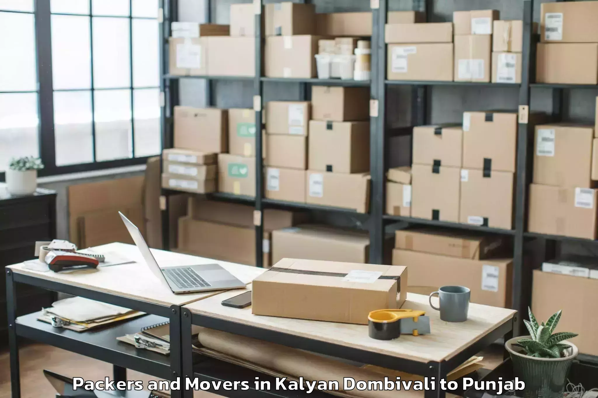 Professional Kalyan Dombivali to Vr Mall Ambarsar Packers And Movers